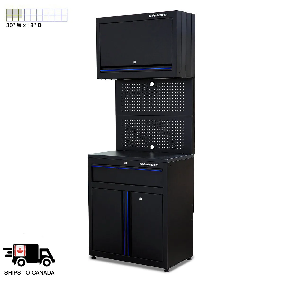 1-Drawer, 3-Door Workstation