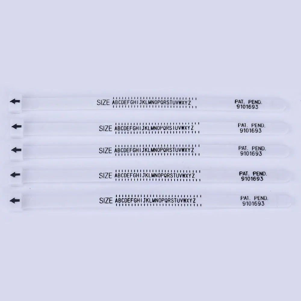 11.5*5*1mm Plastic Ring Sizer Ring Sizing Tool Adjustable US UK ring sizer finder Ring measuring tool 5pcs