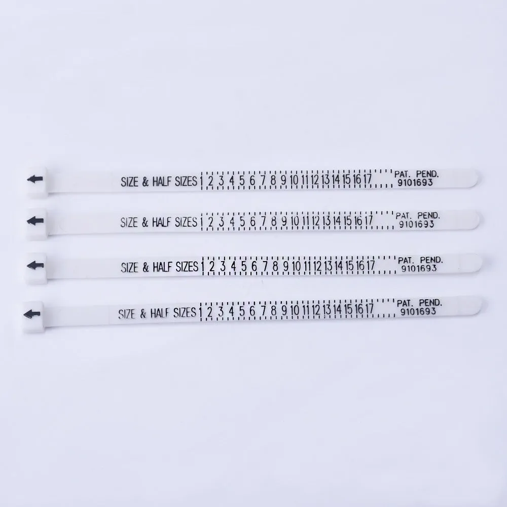 11.5*5*1mm Plastic Ring Sizer Ring Sizing Tool Adjustable US UK ring sizer finder Ring measuring tool 5pcs