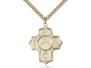 14kt Gold Filled Scapular 4-Way Pendant Necklace