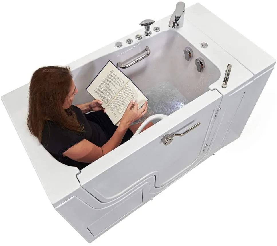 32x52 Transfer Hydro Foot Massage Acrylic Walk-In Tub, Fast Fill Faucet, 2" Dual Drain (Right Door)