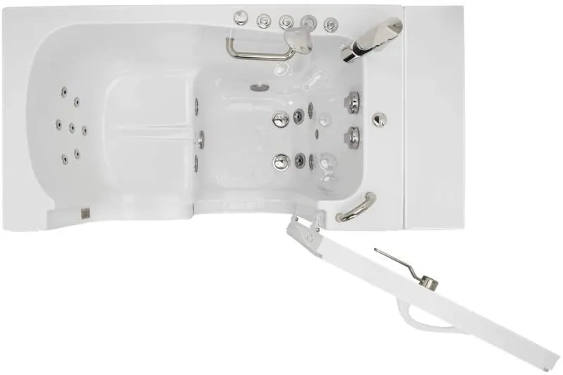 32x52 Transfer Hydro Foot Massage Acrylic Walk-In Tub, Fast Fill Faucet, 2" Dual Drain (Right Door)