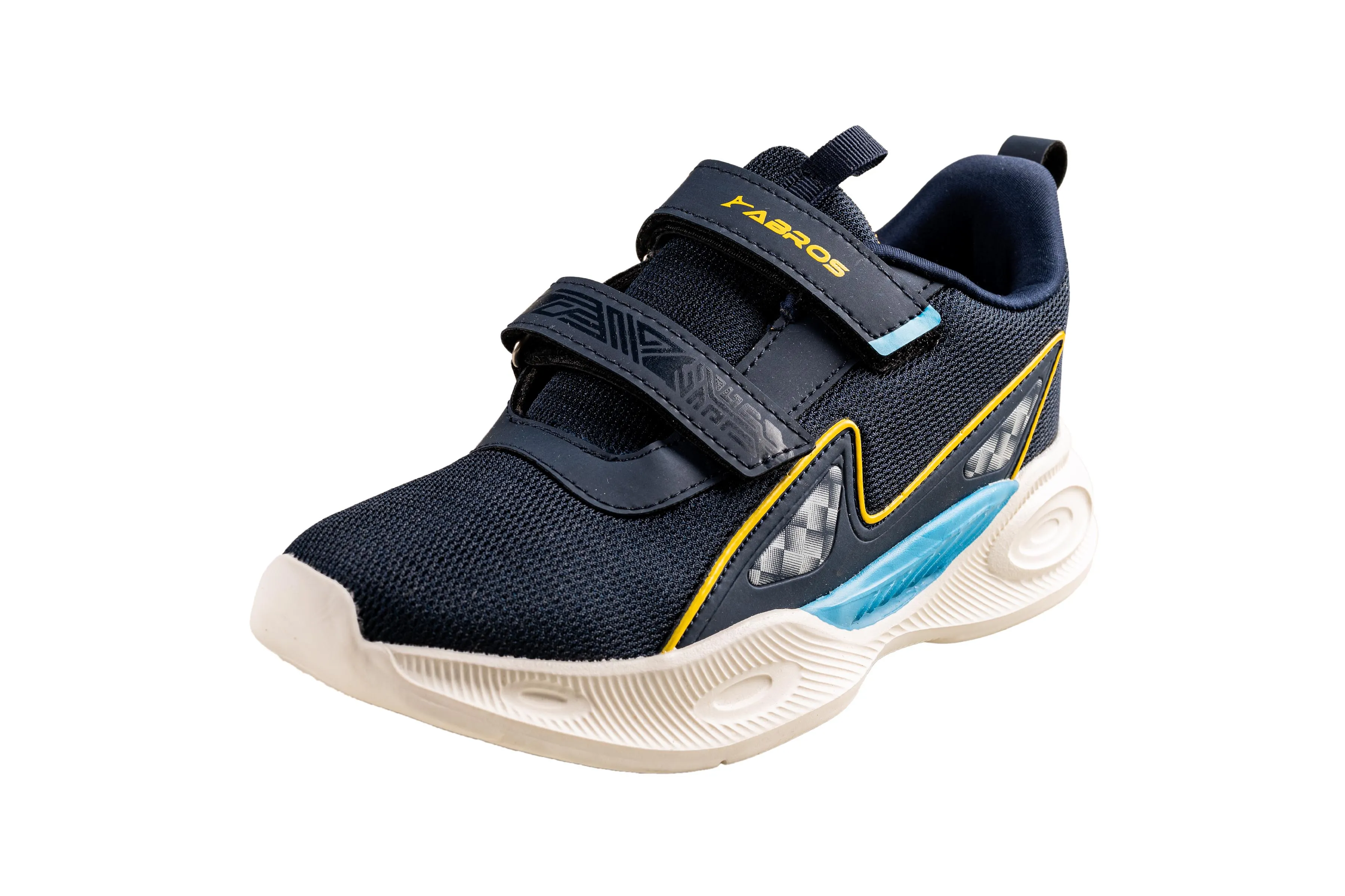Abros Boys Navy / Mustard Sports Shoe