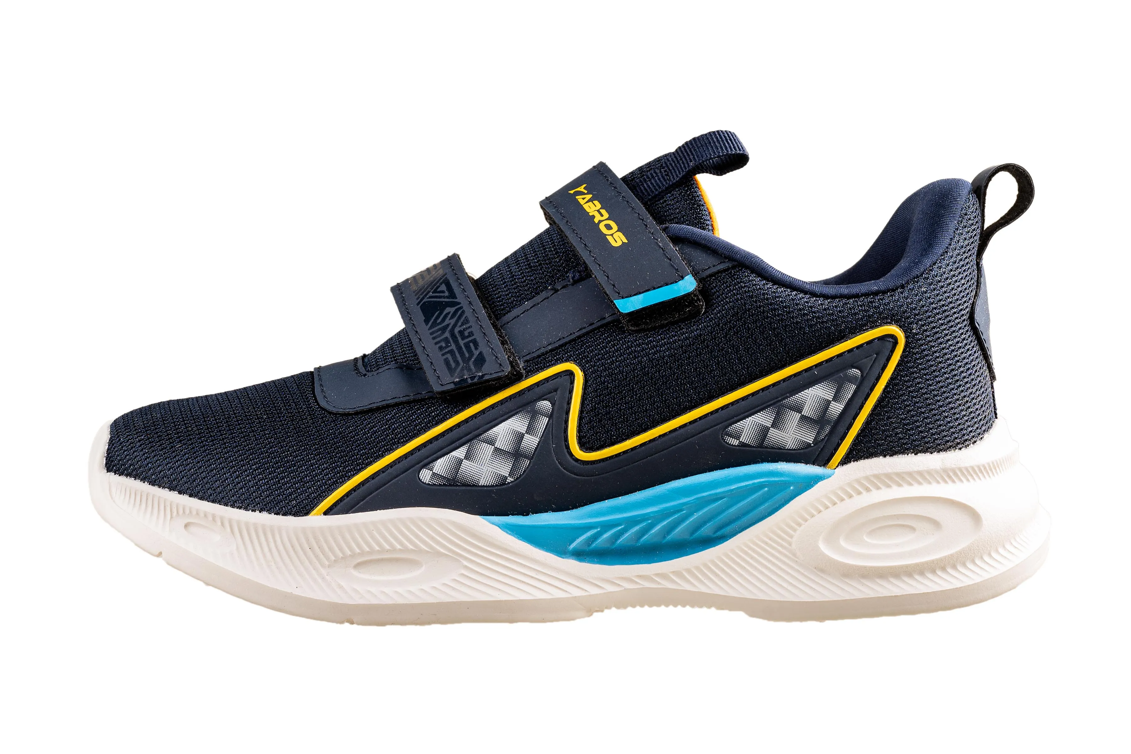 Abros Boys Navy / Mustard Sports Shoe