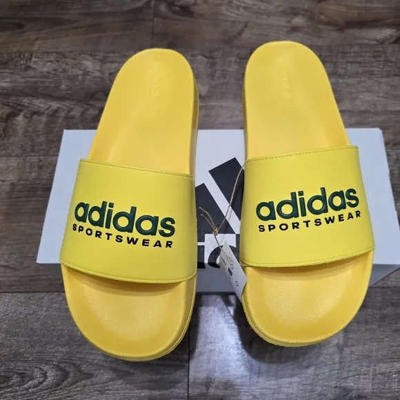 Adidas Comfort Yellow Slide Men Size 11