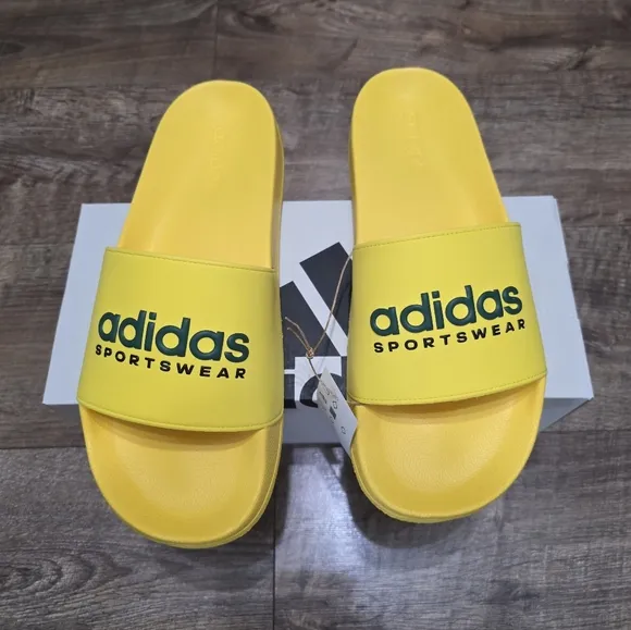 Adidas Comfort Yellow Slide Men Size 11