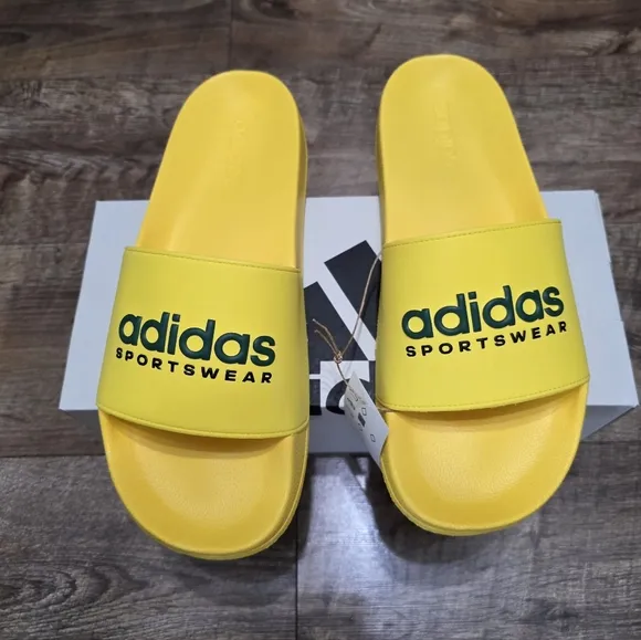 Adidas Comfort Yellow Slide Men Size 11