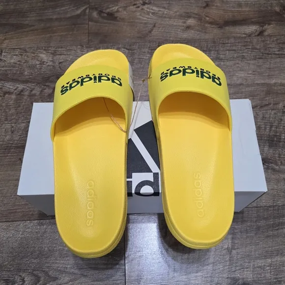 Adidas Comfort Yellow Slide Men Size 11