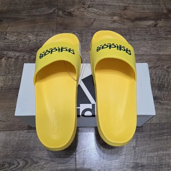 Adidas Comfort Yellow Slide Men Size 11