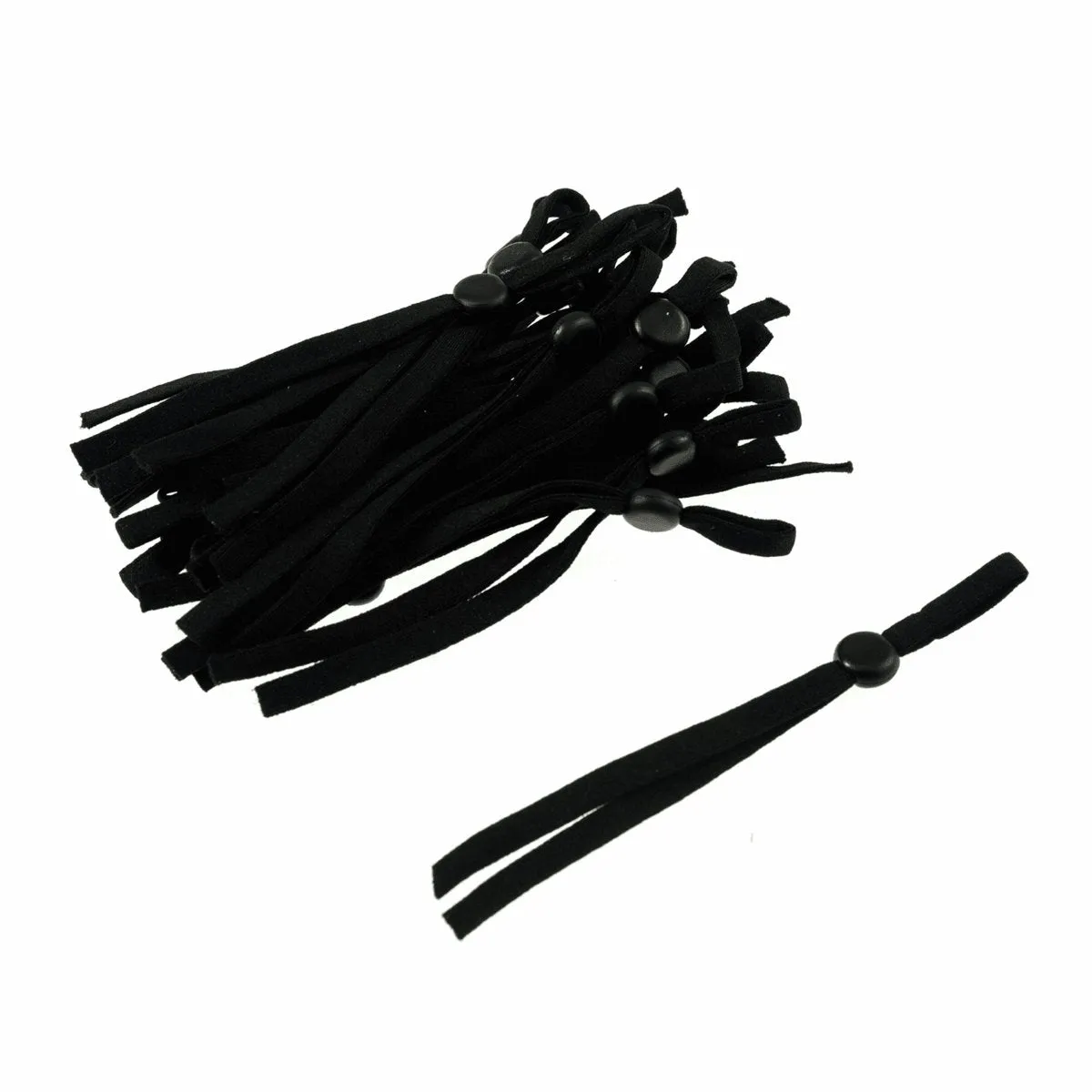 Adjustable Face Mask Elastics - Black - 20 Pieces
