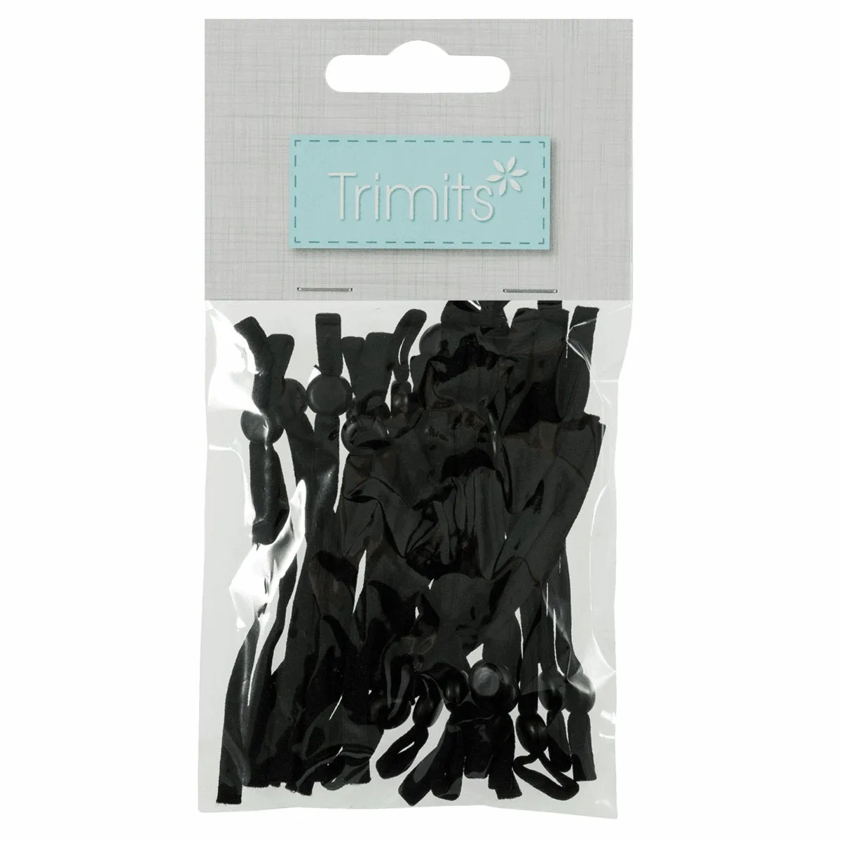 Adjustable Face Mask Elastics - Black - 20 Pieces