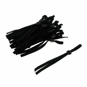 Adjustable Face Mask Elastics - Black - 20 Pieces