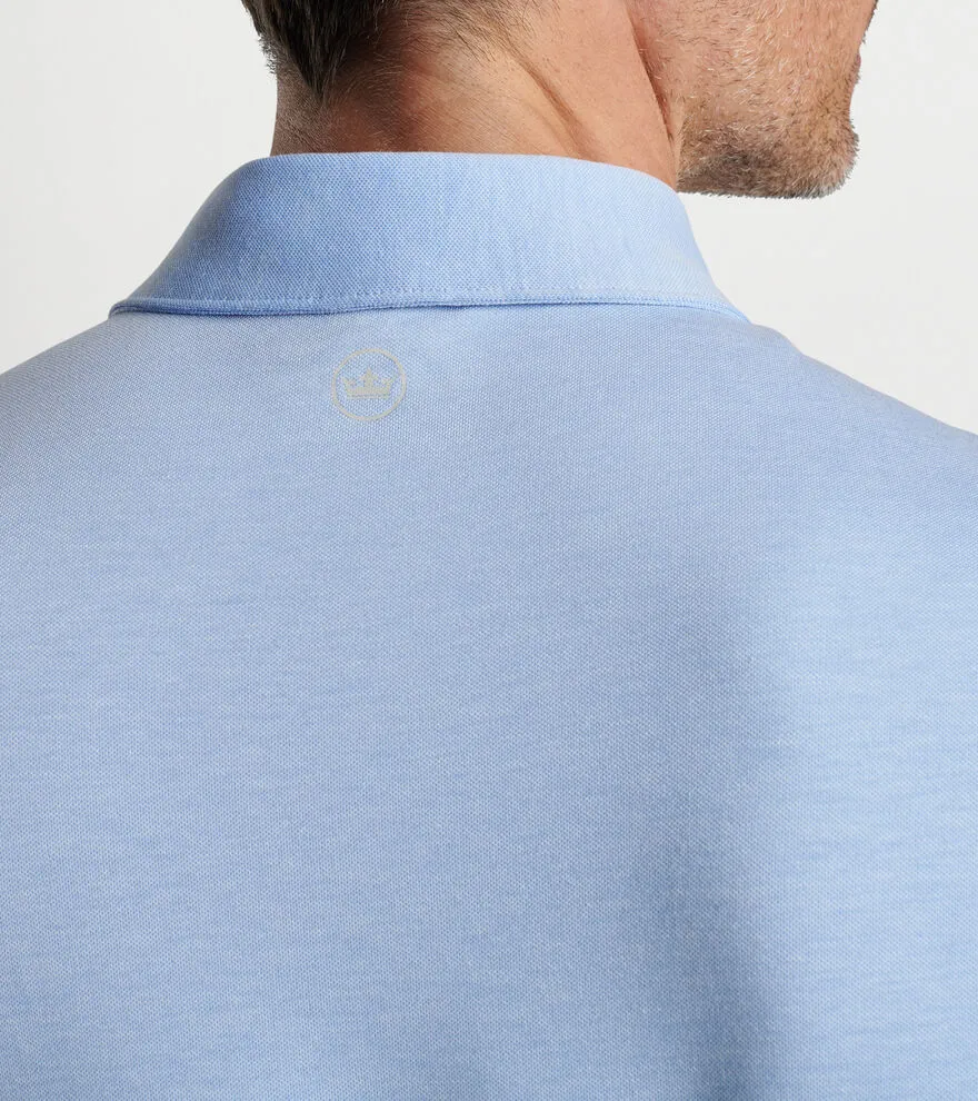 Albatross Cotton Blend Piqué Polo in Regatta Blue