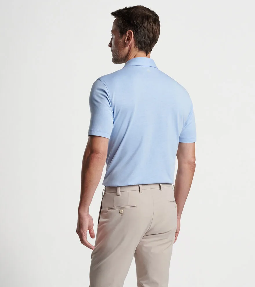 Albatross Cotton Blend Piqué Polo in Regatta Blue