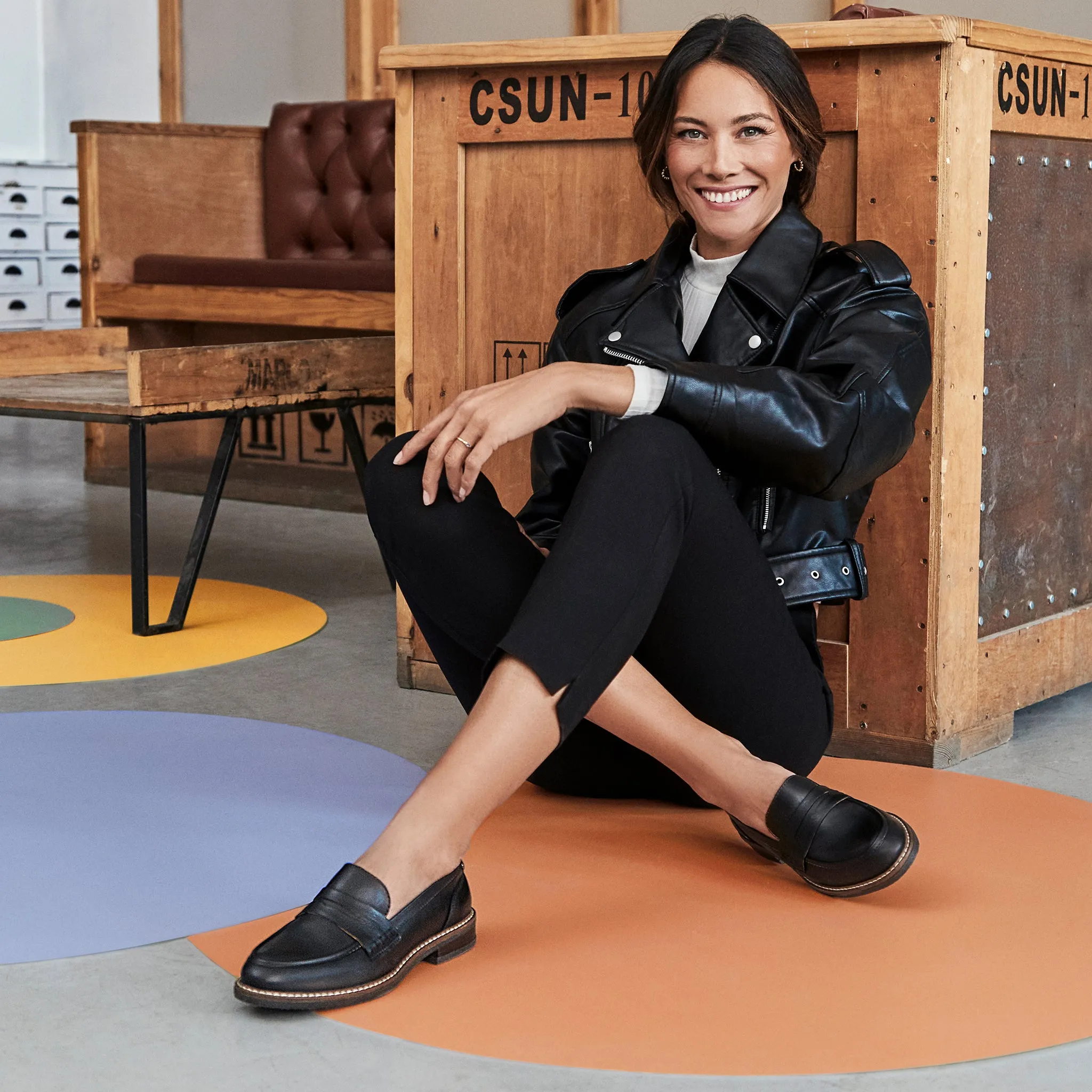 ALDAYA PENNY WIDE - BLACK - LEATHER
