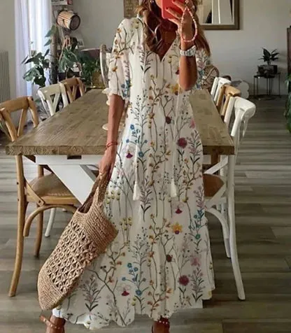 Andrea - Boho Tummy Coverage Dress
