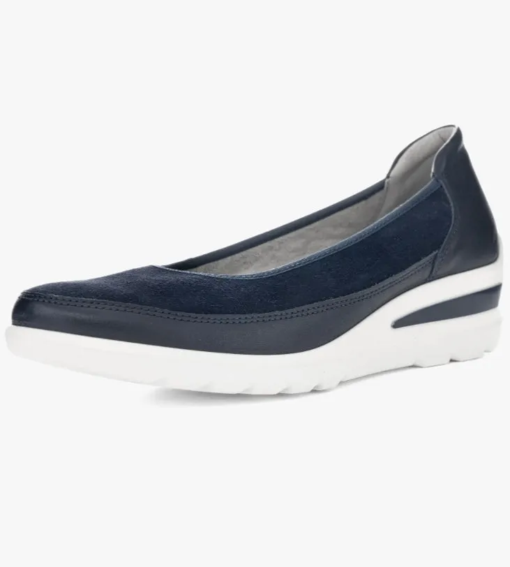 Ara - 50664 Navy Wedge Pump