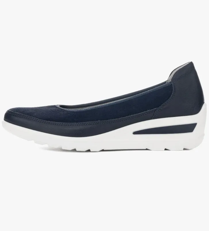 Ara - 50664 Navy Wedge Pump