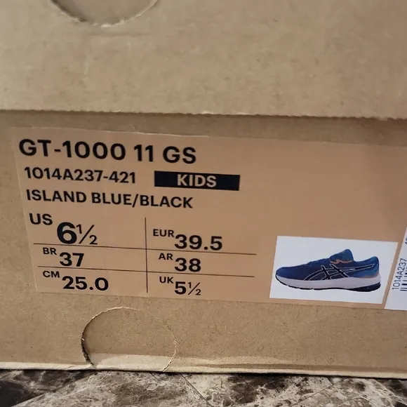 ASICS Kids GT-1000 11 GS Blue/Black Shoes W102