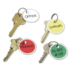 Avery Key Tags with Split Ring, 1 1/4 dia, Assorted Colors, 50/Pack