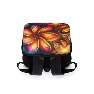 Backpack Plumeria Flower Unisex