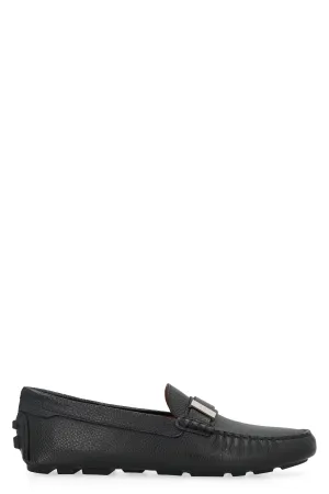 BALLY Men's Grainy Leather Moccasin Loafers