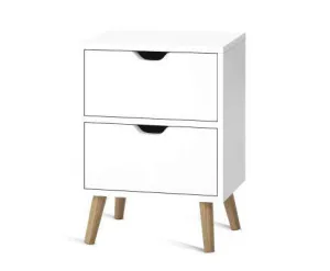 Bedside Tables Drawers Side Table Nightstand White Storage Cabinet Wood