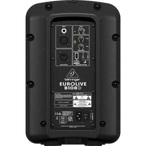 Behringer B108D Active 300 Watt 2-Way 8″ PA Speaker System