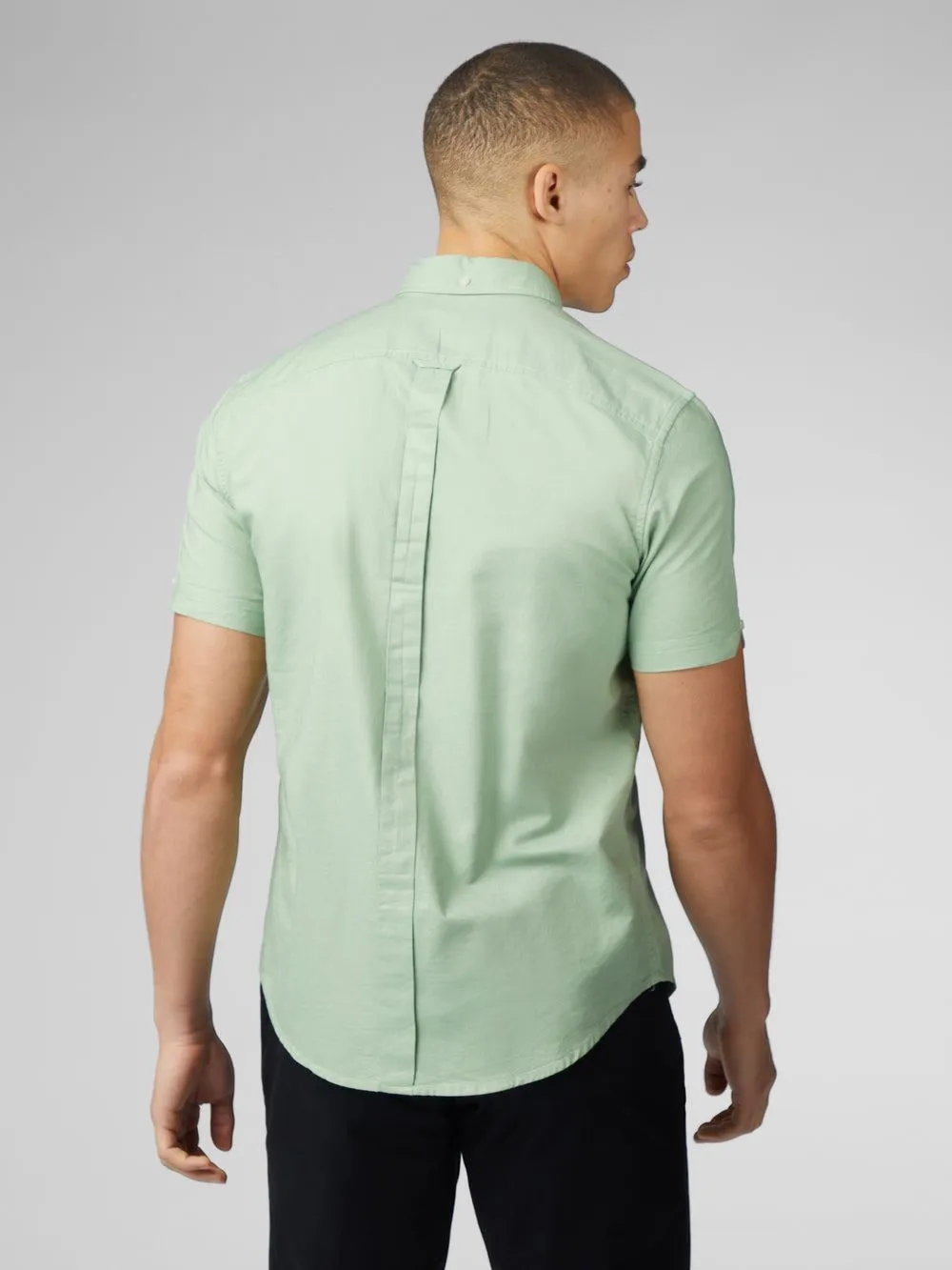 Ben Sherman Signature Oxford Short Sleeve Shirt For Mens (0065095) in Grass Green, 2XL-5XL