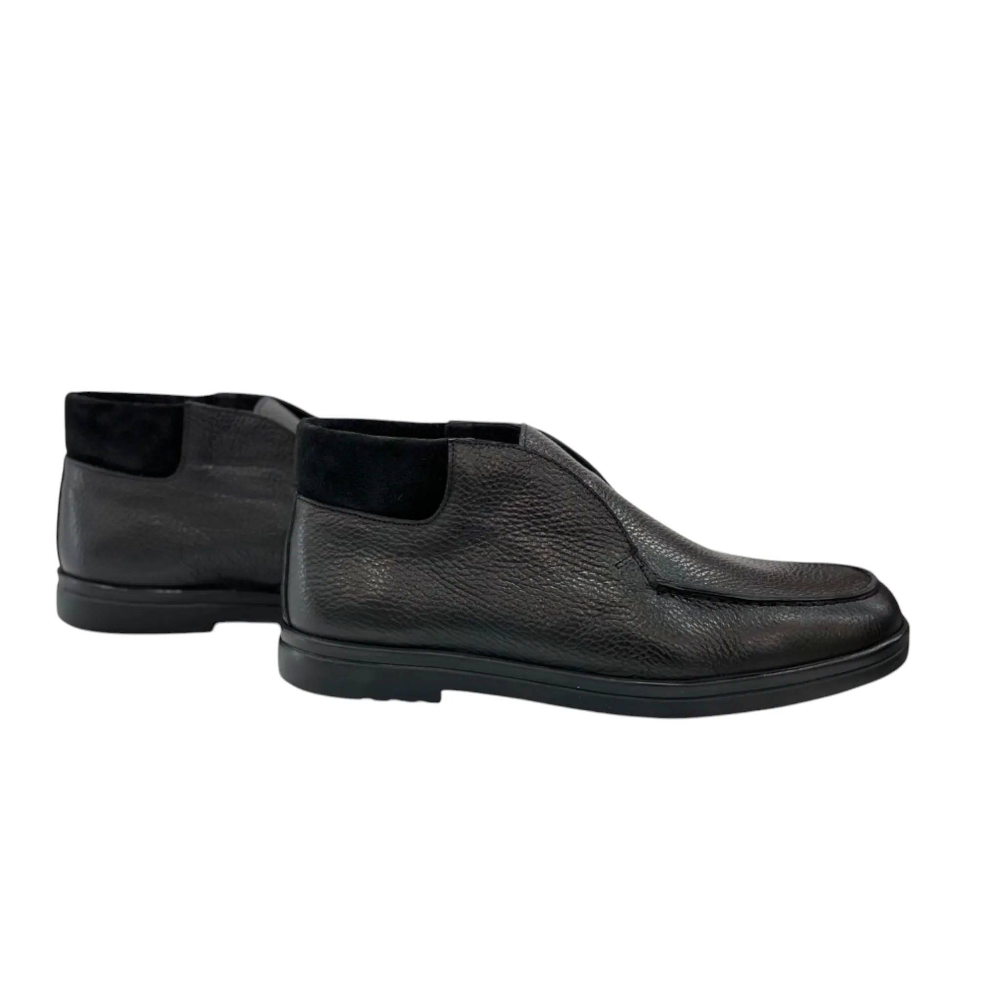 Black Istanbul Fashion by Raad Fury Ankle Boots with Unique Leather-B5449