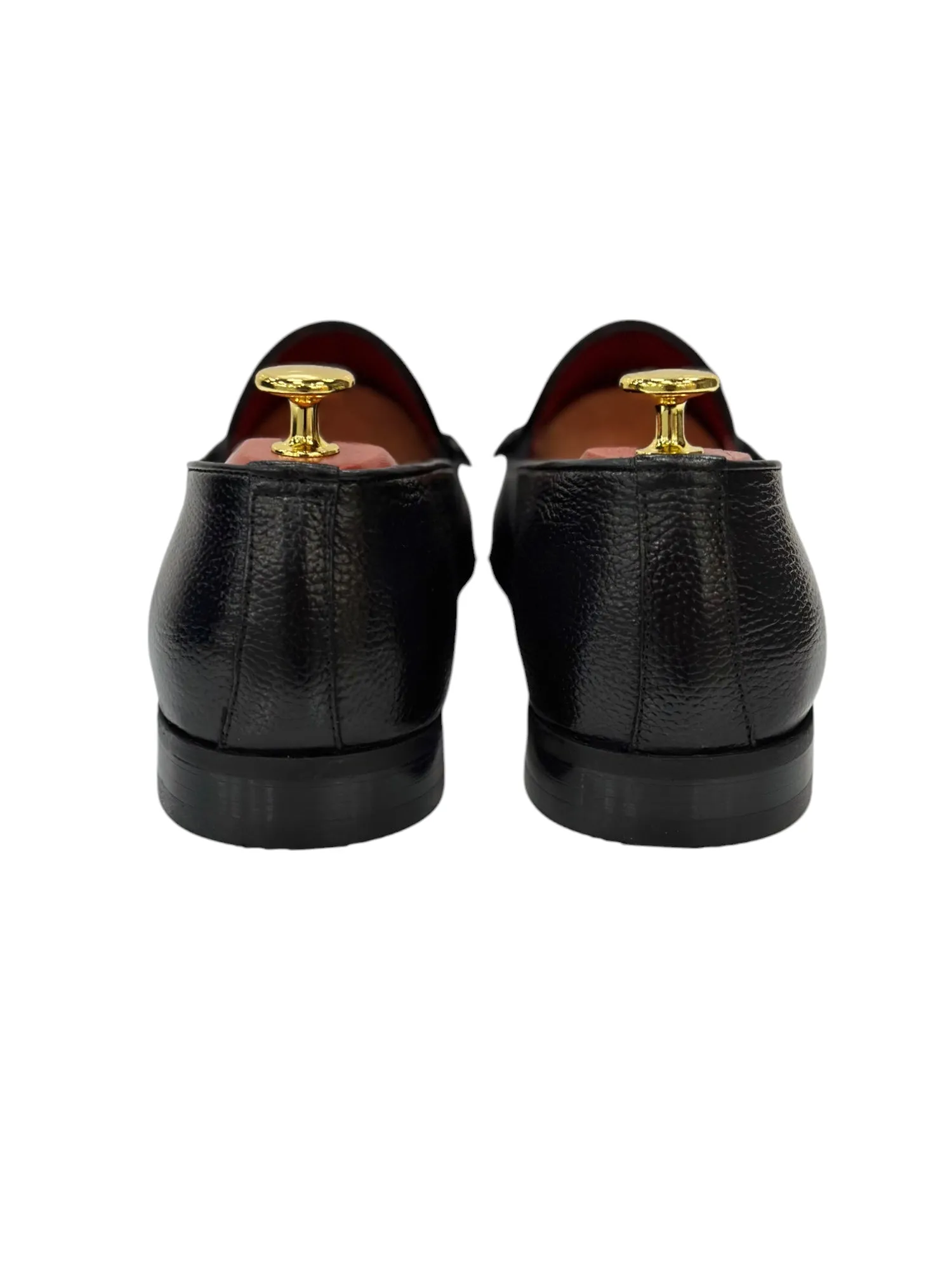 Black Istanbul Fashion by Raad Red Bottom Shoes With Black Rope-1508