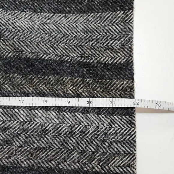 Boden British Tweed by Moon Wool Skirt Black/Gray Herringbone Stripe Women's 10L