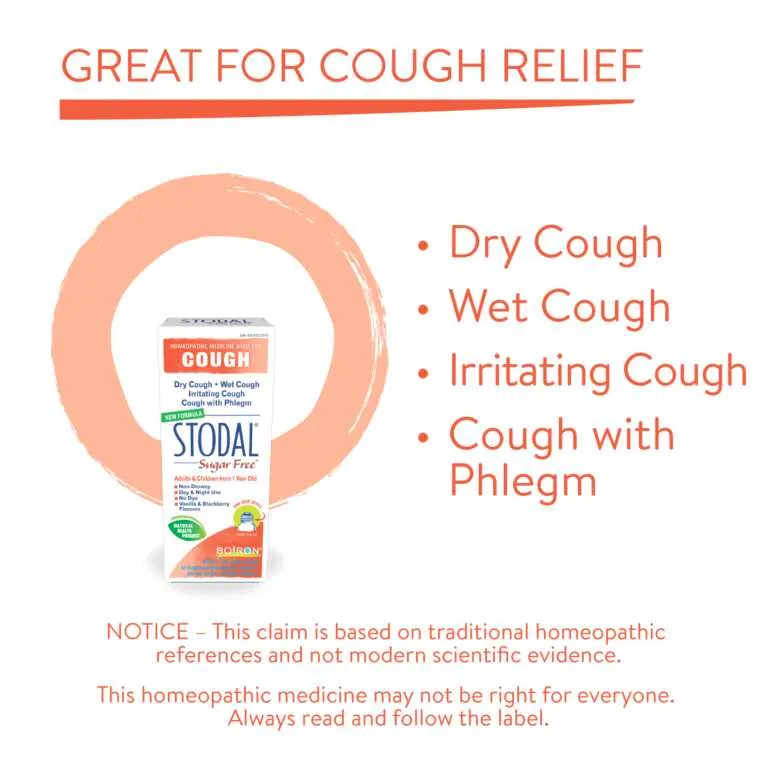 Boiron Stodal Sugar Free Cough Syrup 200mL Sugar Free