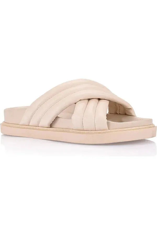 Britney Footbed Slides Bone