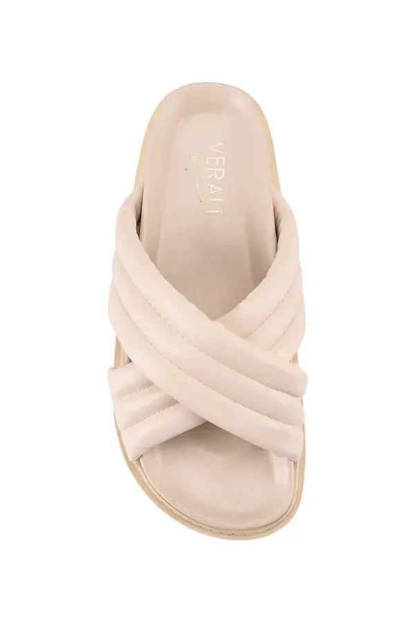 Britney Footbed Slides Bone