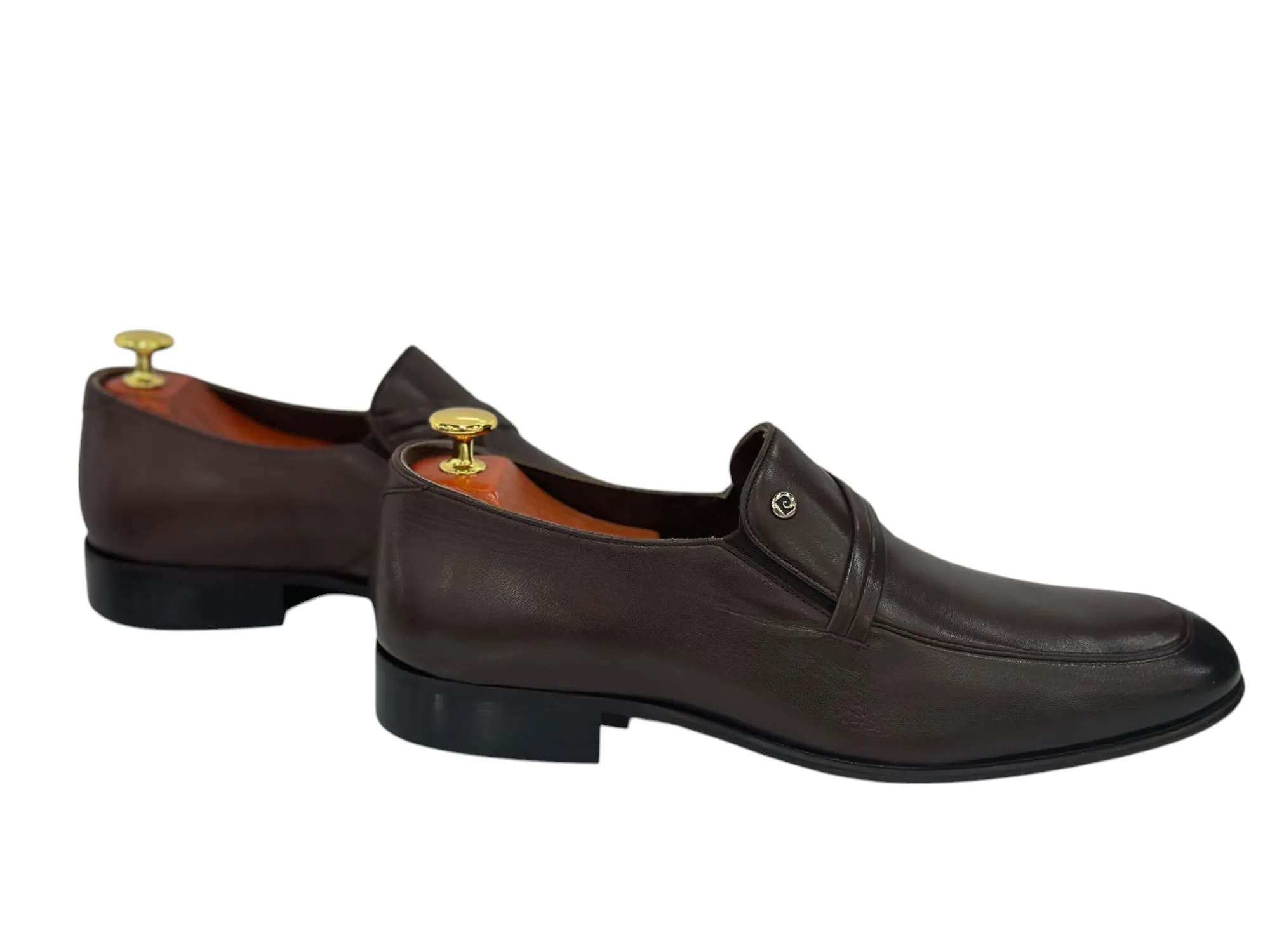 Brown Dress Shoes with Brown Detailing made with Luxury Leather- 1321458