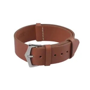 Brown Grand Cavalier Cuir Military Watch Strap