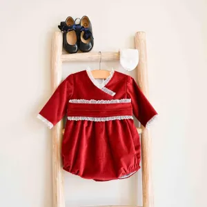 Burgundy romper