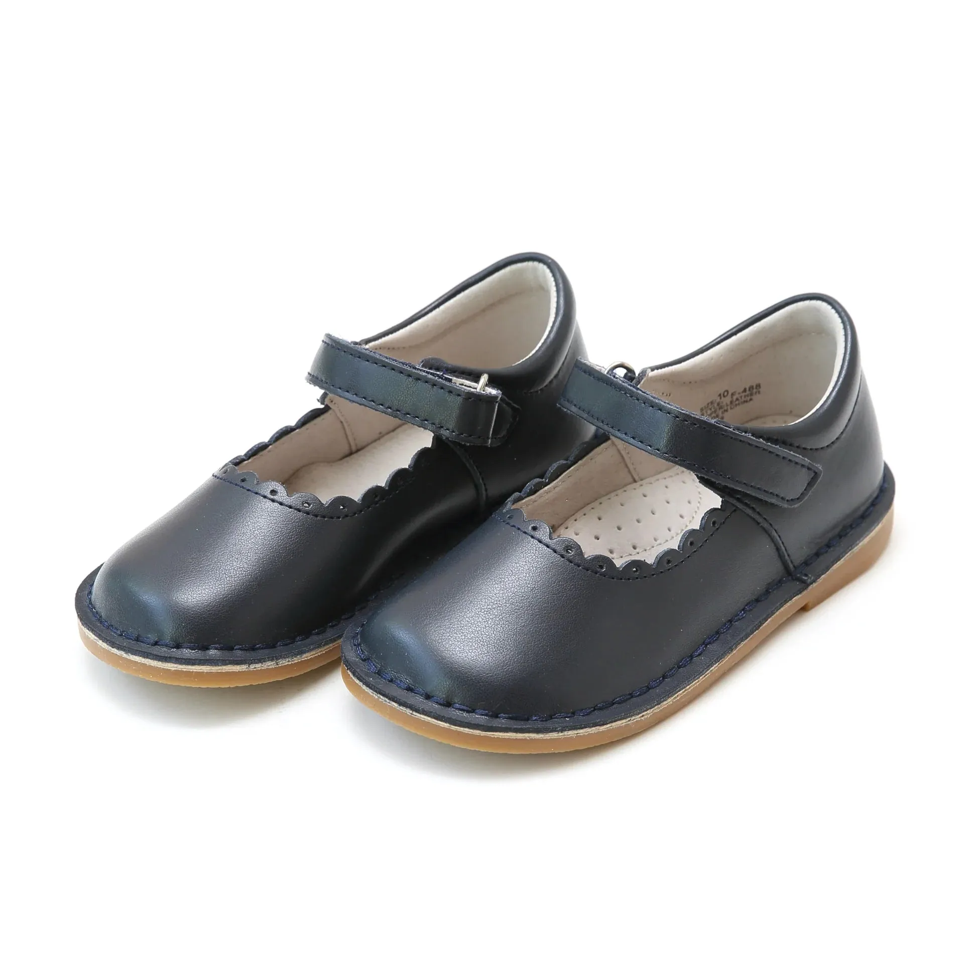 Caitlin Navy Scalloped Mary Jane