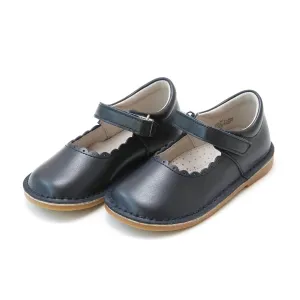 Caitlin Navy Scalloped Mary Jane