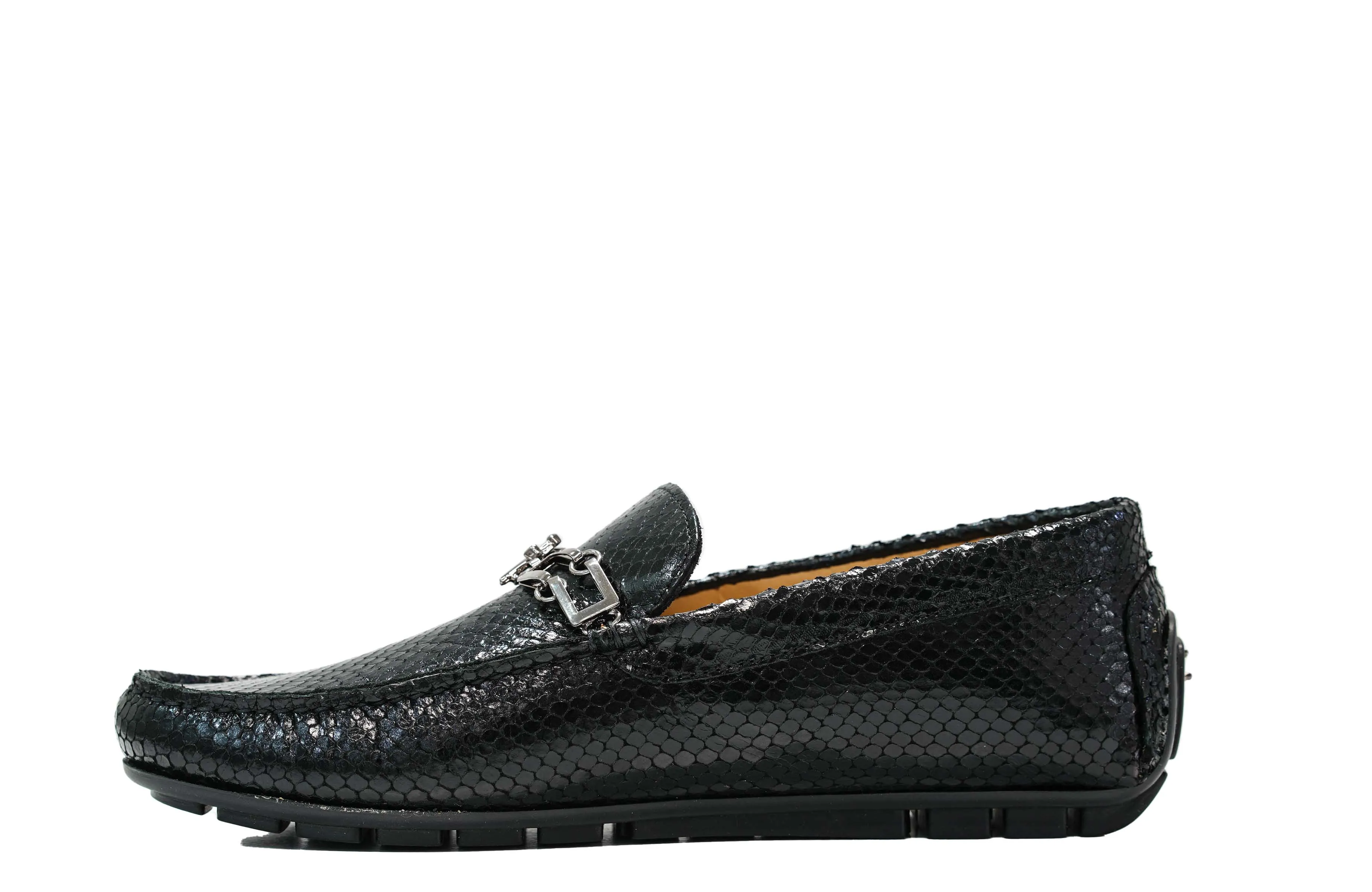 Cesare Paciotti Men’s Mamba Black Leather Moccasin YB1001 40% OFF