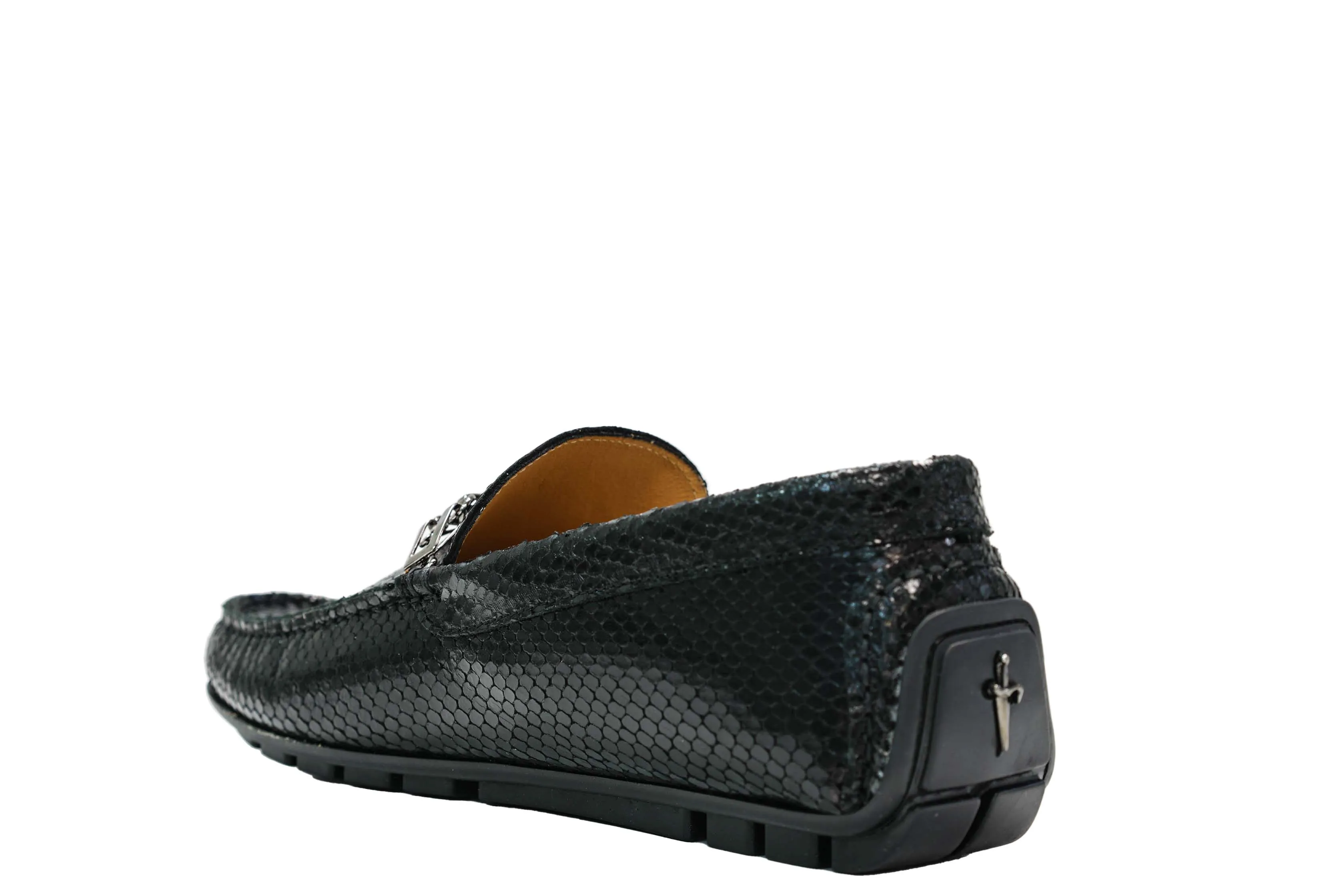 Cesare Paciotti Men’s Mamba Black Leather Moccasin YB1001 40% OFF