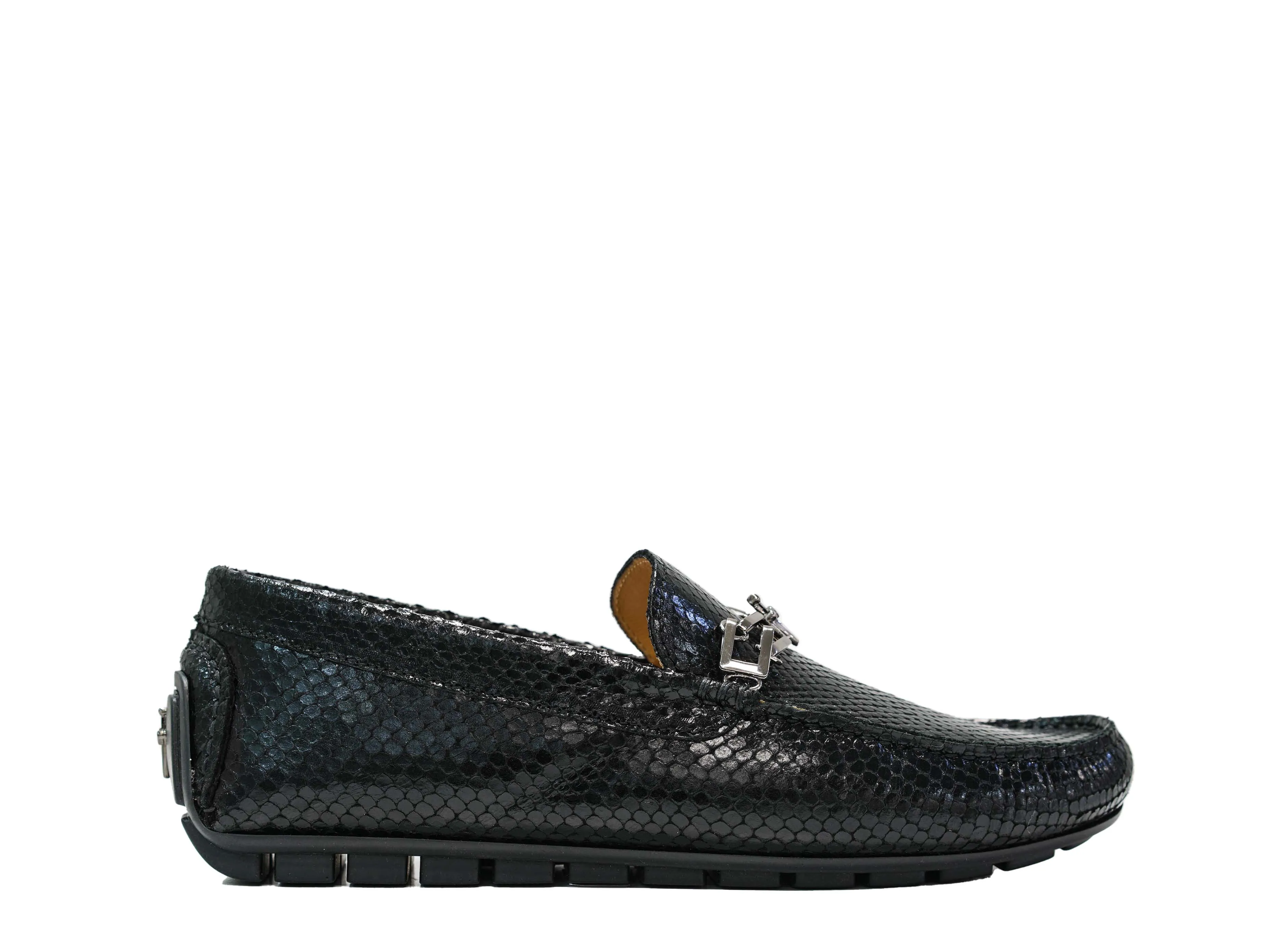 Cesare Paciotti Men’s Mamba Black Leather Moccasin YB1001 40% OFF