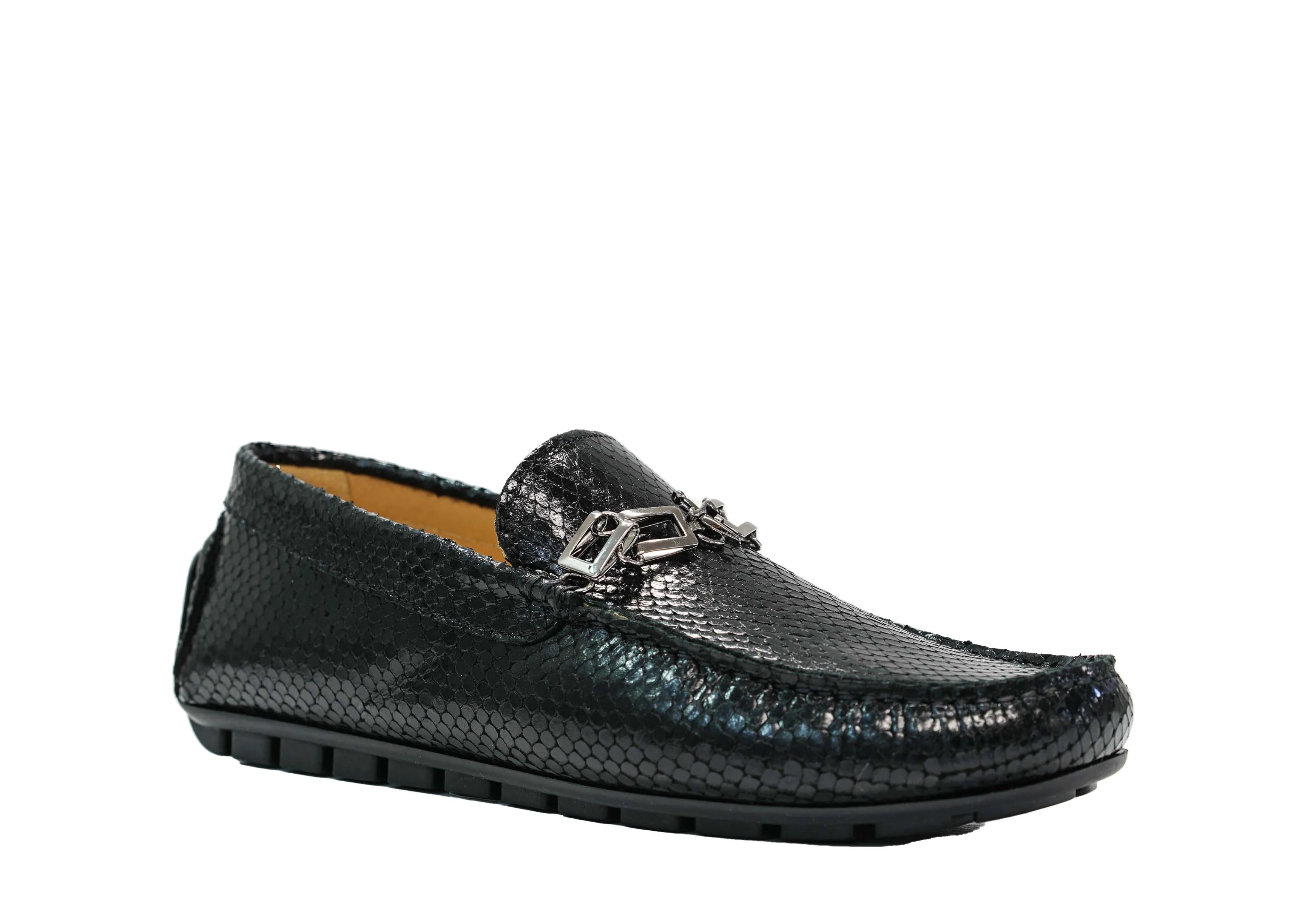 Cesare Paciotti Men’s Mamba Black Leather Moccasin YB1001 40% OFF