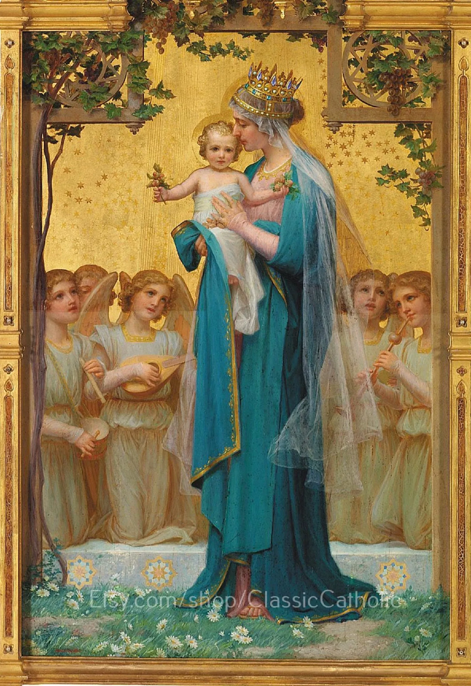 Christmas Ornament Madonna and Child by Enrique M. Vidal