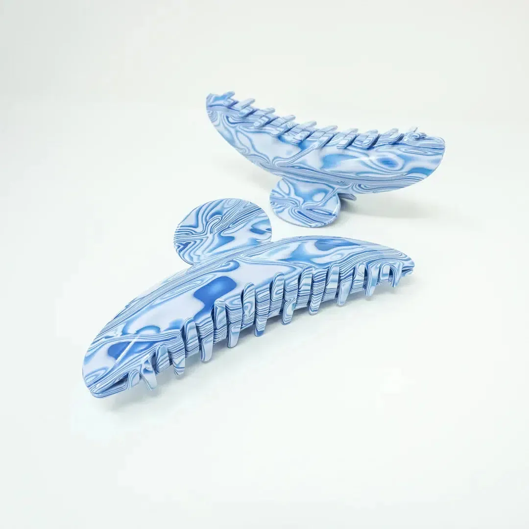 Chunks - Dolly hair claw - Marbled Blue