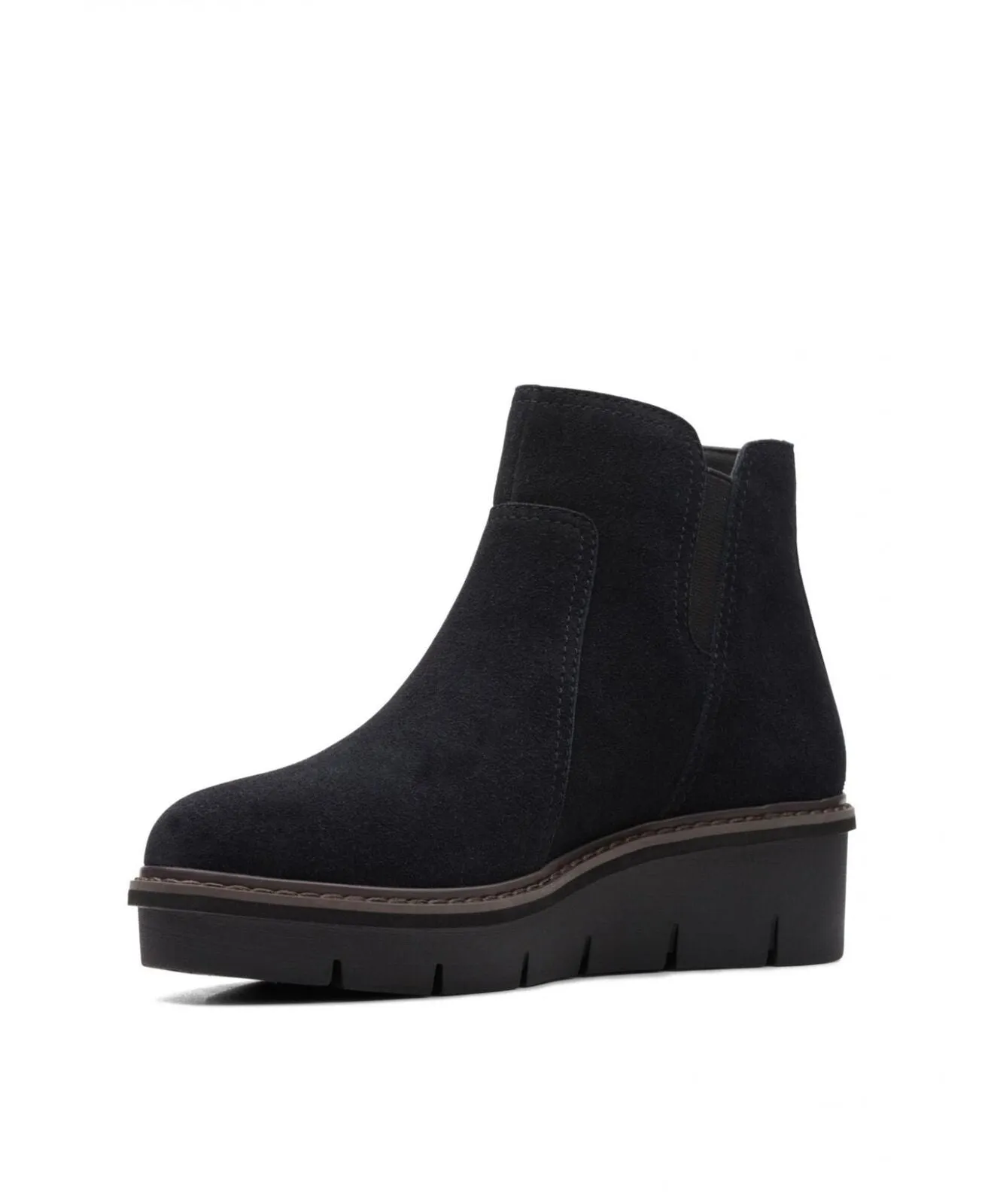 Clarks Women's Airabell Zip Ankle Boot 26163310 Black Suede 10M