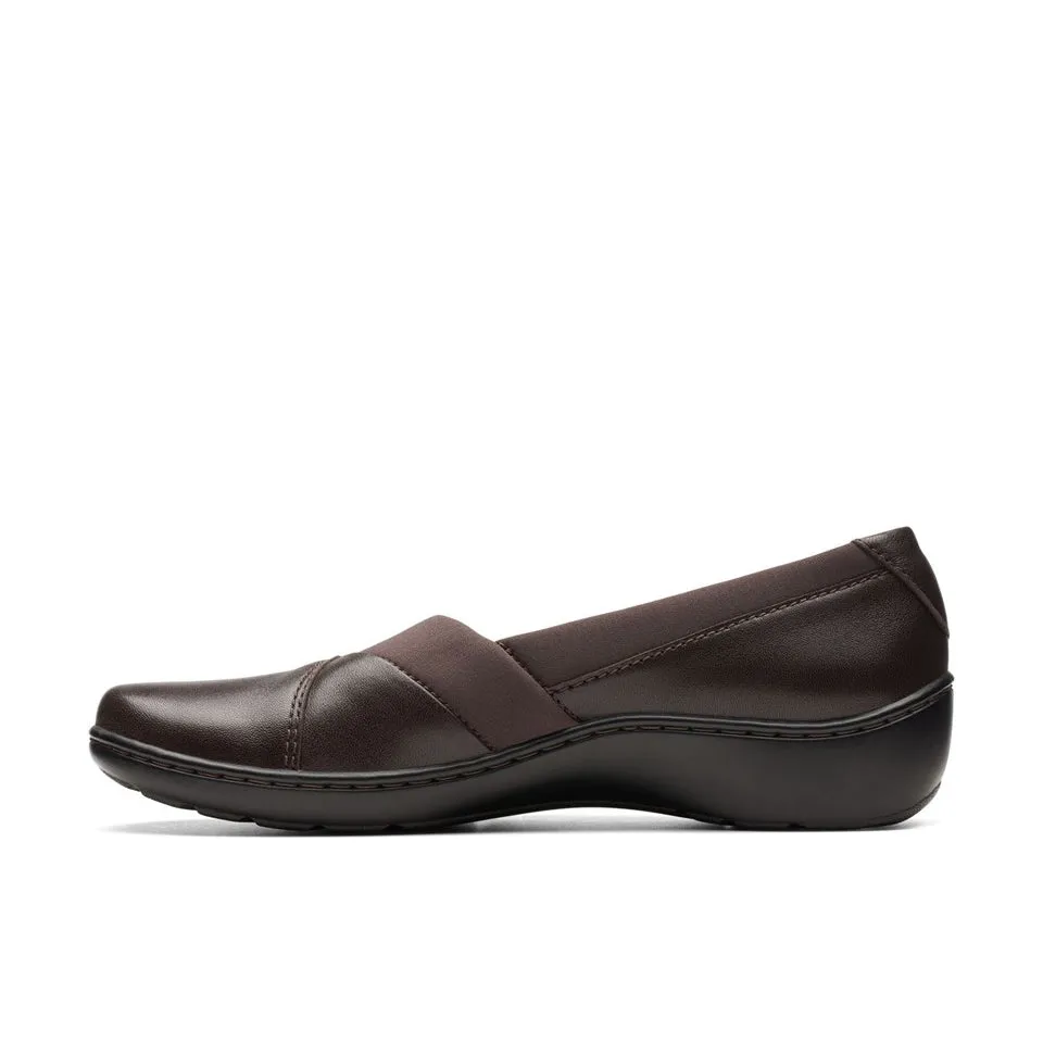 Clarks Women's Cora Charm Dark Brown Leather 26174185