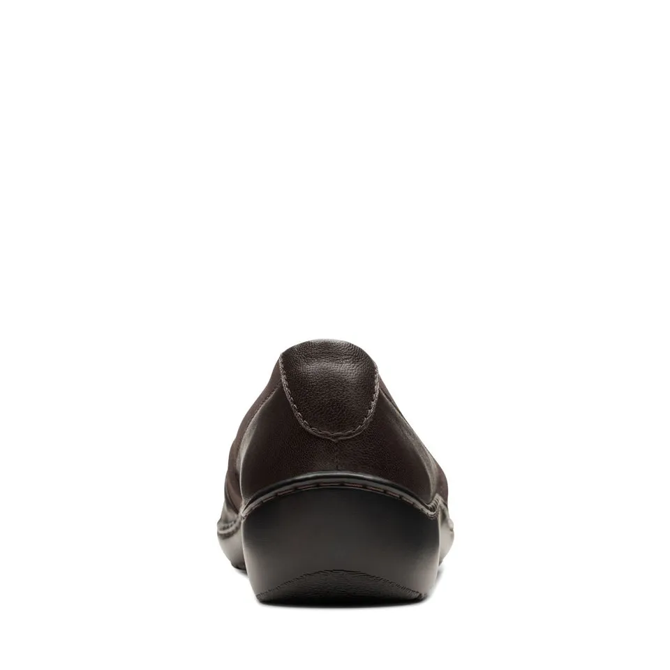 Clarks Women's Cora Charm Dark Brown Leather 26174185