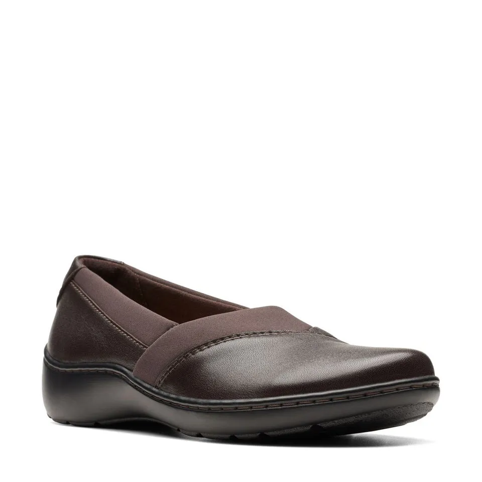 Clarks Women's Cora Charm Dark Brown Leather 26174185